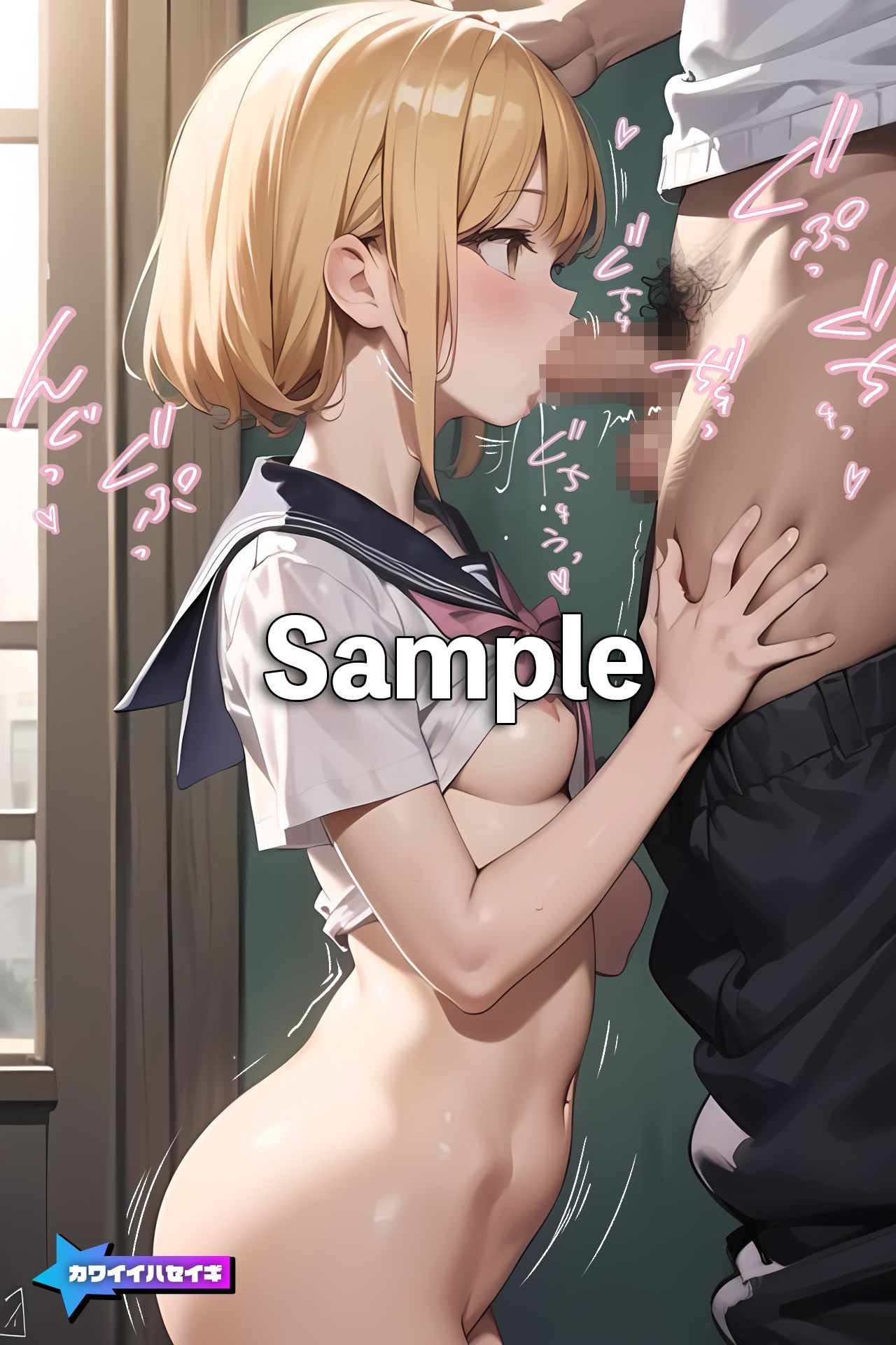 サンプル画像3:俺のことを「お兄ちゃん」と呼ぶ制服の妹たちとエッチする（セリフ入り有り）(カワイイハセイギ) [d_416941]