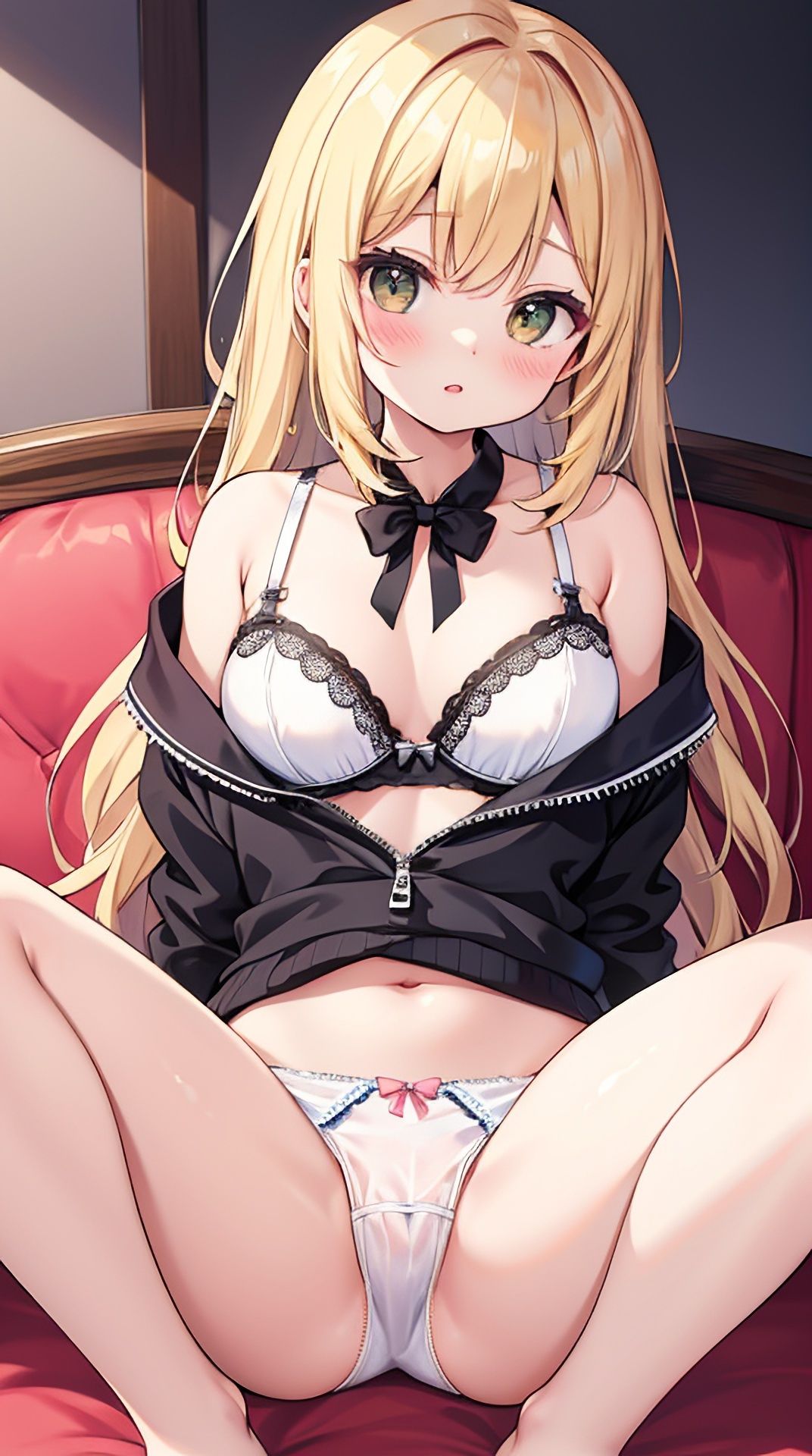 サンプル画像5:【ROCG032】下着100，紫髪ツインテール100，白髪猫耳100，黒髪100，約400枚，1072×1920完成(ローズ志向) [d_416971]