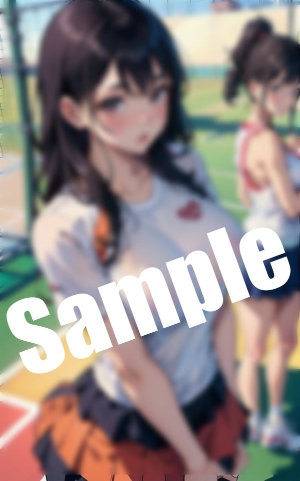 サンプル画像1:テニス部の巨乳美女集合〜夏は乳首が透けて見えるウエアで…(AVMAX) [d_417031]