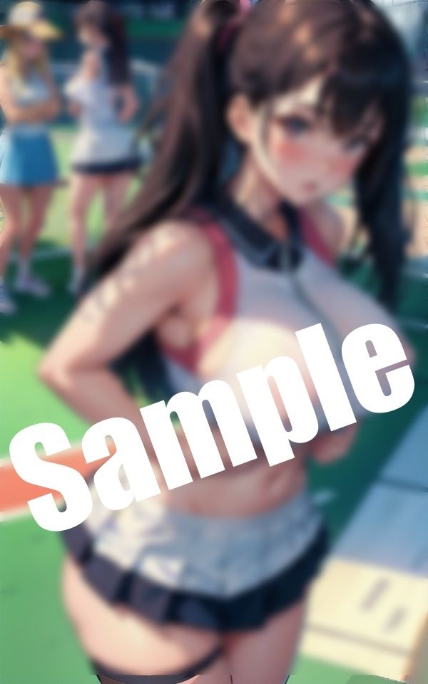 サンプル画像5:テニス部の巨乳美女集合〜夏は乳首が透けて見えるウエアで…(AVMAX) [d_417031]