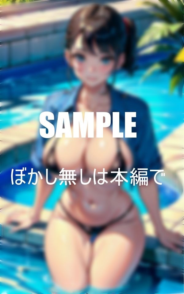 サンプル画像2:セクシービキニの美女たち水辺の妖精(AI美女LABO.27) [d_417184]