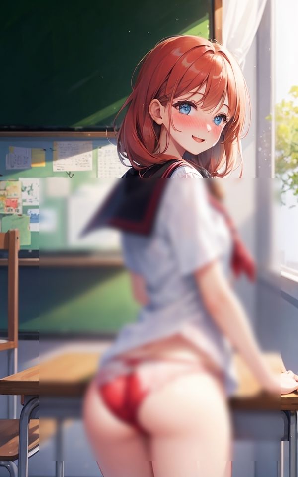 サンプル画像2:教室で見せるパンチラ女子(スタジオ浪漫) [d_417188]