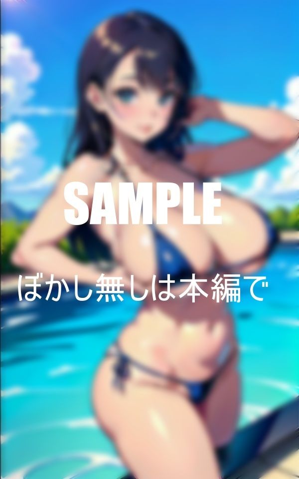 サンプル画像2:セクシービキニの美女たち水辺の天使(AI美女LABO.27) [d_417197]