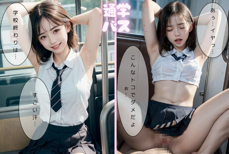 サンプル画像4:【ワキならこれ！】ガン見！JKワキSEX総集編(AI美女マスター) [d_417543]