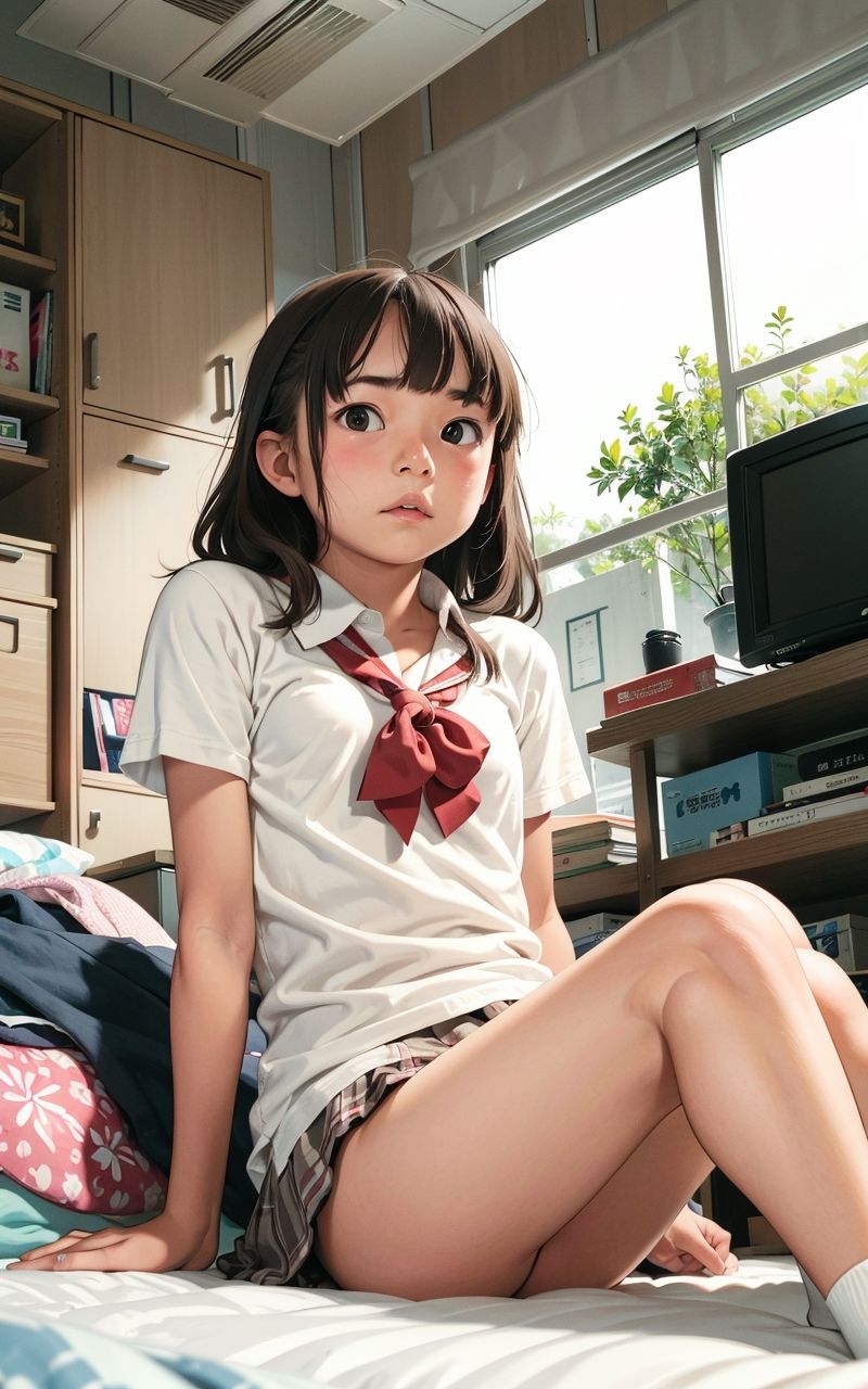 サンプル画像5:女子校生の部屋を盗撮【無防備な姿がエロいです】(AILO) [d_417552]