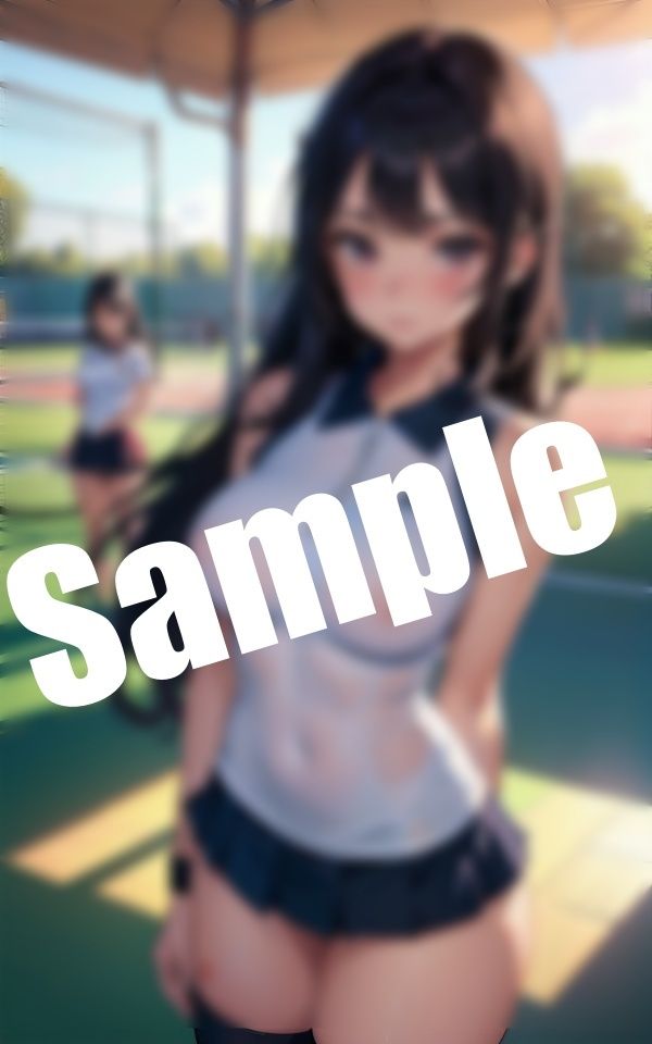 サンプル画像5:夏のテニス合宿〜エッチな妄想したら乳首が立っちゃった(妄想変態企画) [d_417564]