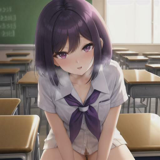 サンプル画像5:紫ボブカットちゃんのどこでも露出！！(まんまんちん) [d_417959]