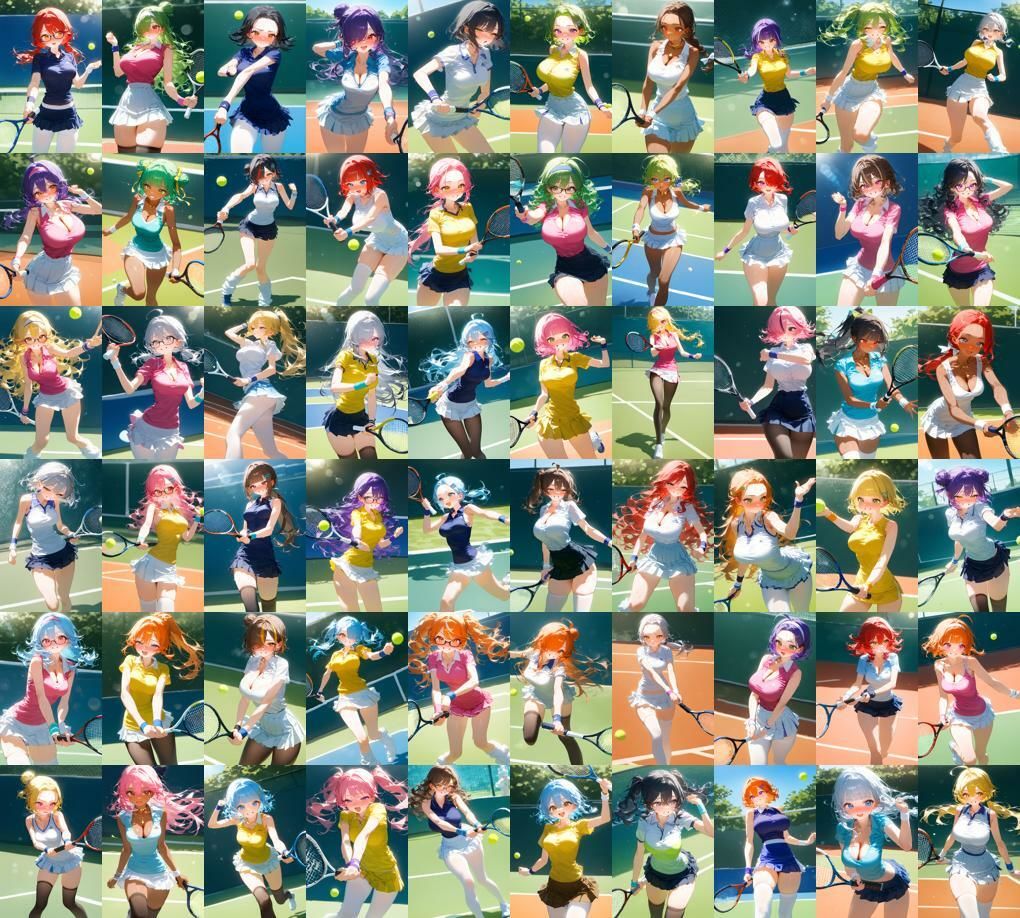 サンプル画像5:60キャラ テニススコート 即オチ2コマ(事務びーむ) [d_418016]