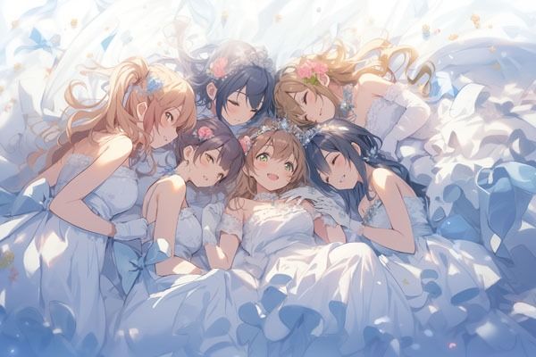 サンプル画像3:ドレス美少女28 ウエディングドレス×アイドルグループ(Dresscco) [d_418098]