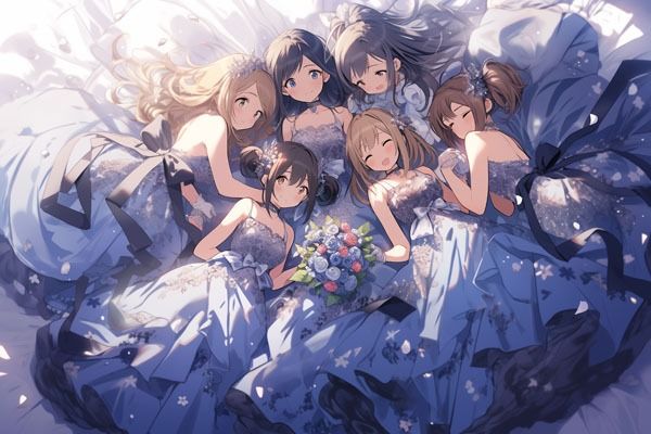 サンプル画像5:ドレス美少女28 ウエディングドレス×アイドルグループ(Dresscco) [d_418098]