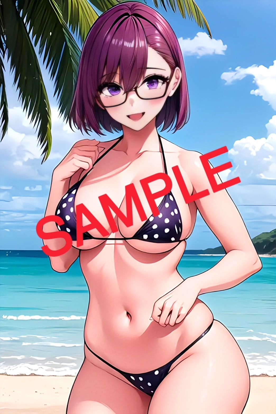 サンプル画像1:［天乃リ◯サ］開放的ビーチセックス（黒ギャルX白ギャル(あいあんぱん) [d_418132]