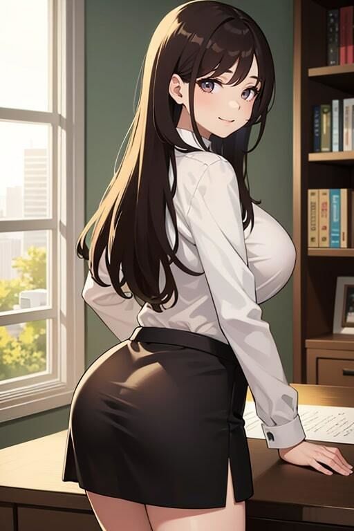 サンプル画像3:女上司の巨乳を見てたらムチムチのカラダで誘惑された(AIバブみ) [d_418163]