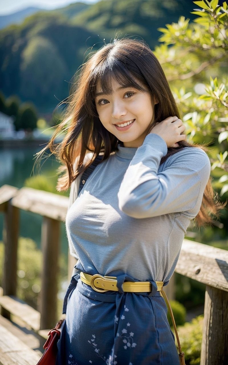 サンプル画像1:美人彼女と過ごす休日2「今日は開放的な気分」【AI美女グラビア写真集】(AIデジタルドリームス) [d_418430]