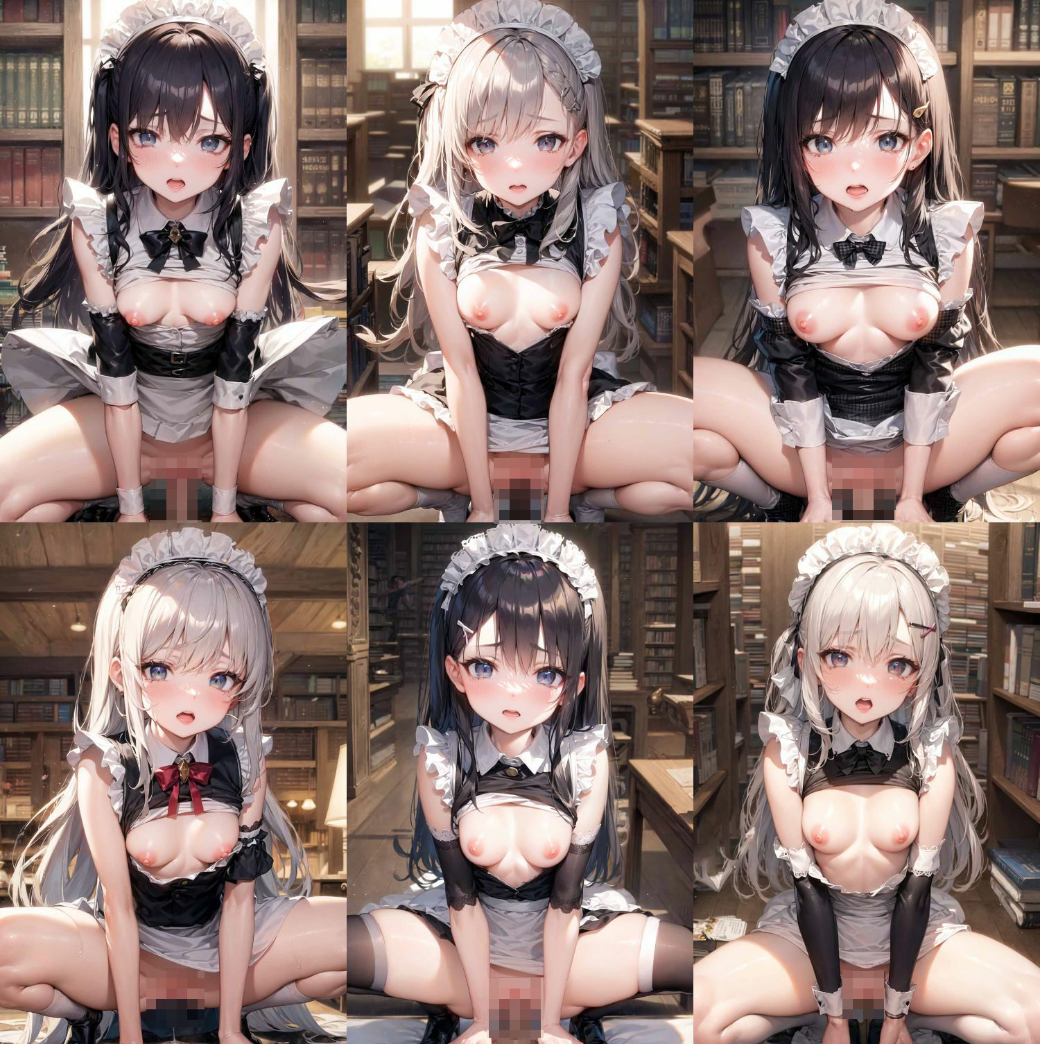 サンプル画像1:図書館で犯●れる貧乳メイド(すもぽん) [d_418490]