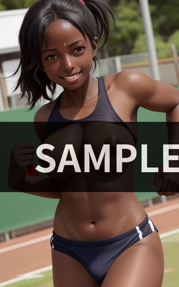 サンプル画像4:アフリカから多数参加 女だらけの運動会(ピンクスパーク) [d_418538]