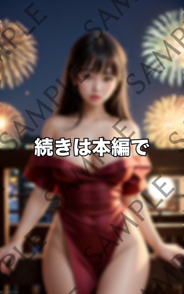 サンプル画像4:花火より君の巨乳の方が美しいよ…はだける浴衣から溢れる乳にみんな釘付け(ボインの時間) [d_418792]