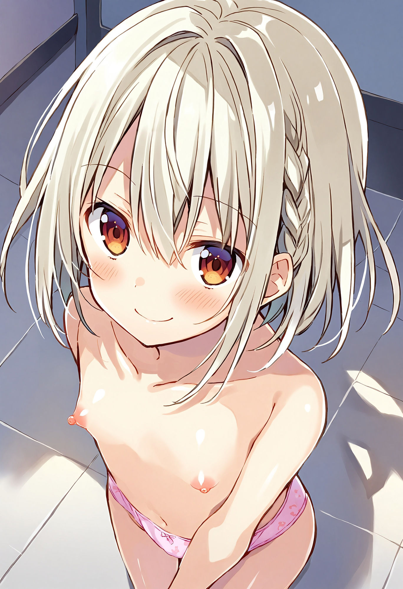 サンプル画像1:パンツ姿の貧乳少女の乳首を様々な方向から眺めたい(でのいず) [d_418804]