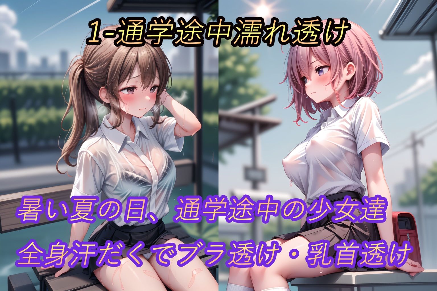 サンプル画像1:発情少女達の濡れた身体6-濡れ透け制服・体操着(KAW-AI-アイは正義) [d_418863]