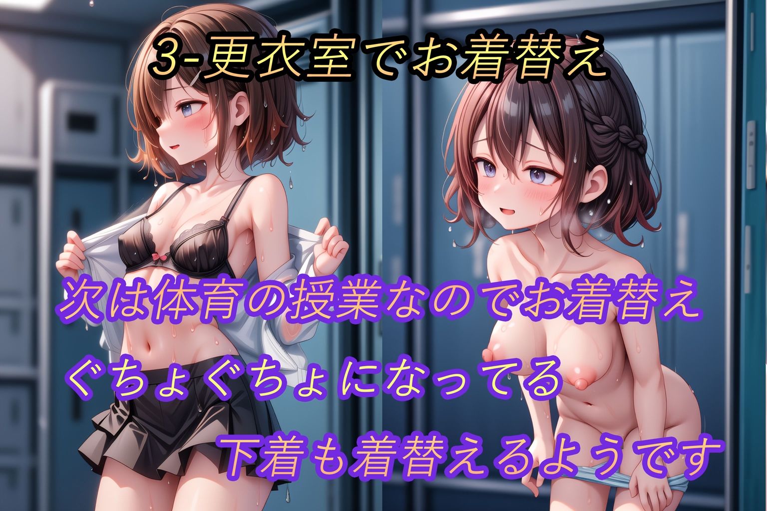 サンプル画像3:発情少女達の濡れた身体6-濡れ透け制服・体操着(KAW-AI-アイは正義) [d_418863]