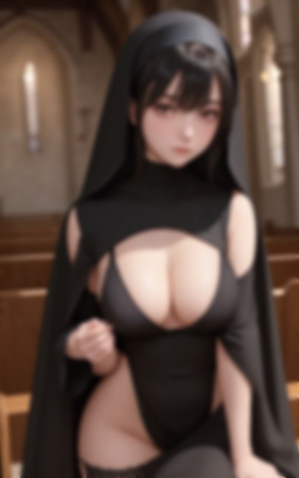 サンプル画像2:発情が止まらない人妻新人シスター禁断の淫乱写真集(魅せるAI社) [d_418891]