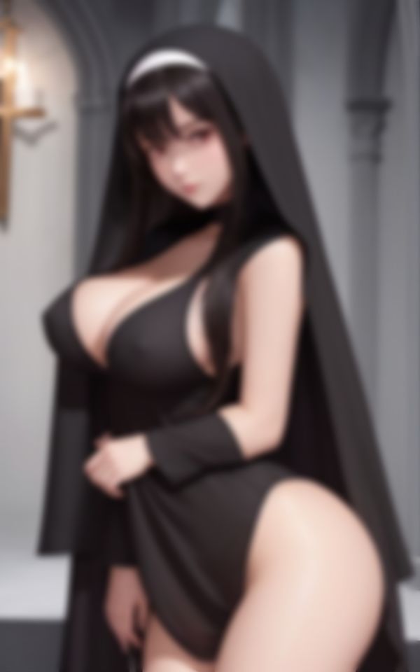 サンプル画像5:発情が止まらない人妻新人シスター禁断の淫乱写真集(魅せるAI社) [d_418891]