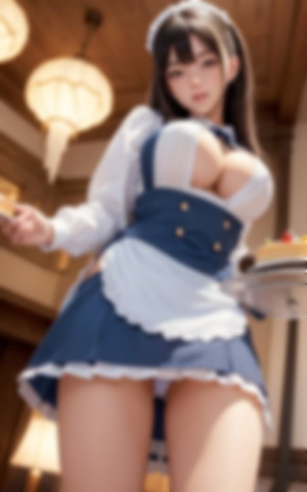 サンプル画像5:見えすぎメイドコスプレでオタク客を虜にする淫乱看板娘(かなえAI) [d_418898]