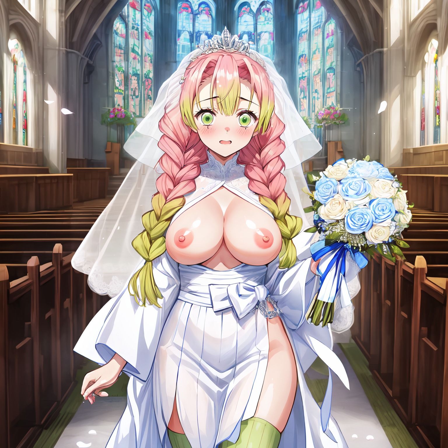 サンプル画像1:ウェディングヌード（鬼滅の刃）(Lowisの画廊) [d_419043]