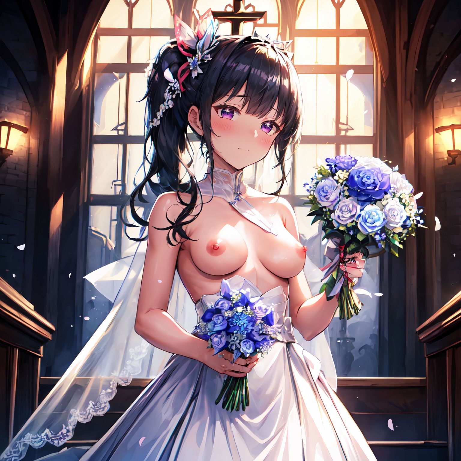 サンプル画像2:ウェディングヌード（鬼滅の刃）(Lowisの画廊) [d_419043]