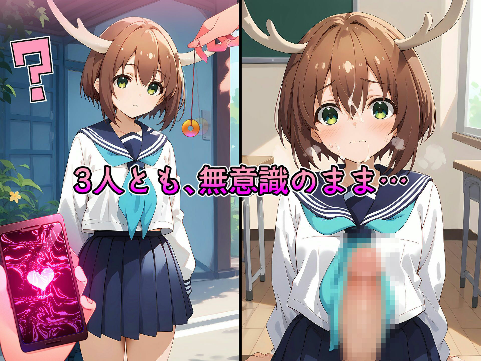 サンプル画像4:催●中出し孕ませ妊娠シ〇のこ 鹿〇子のこ 虎〇虎子 馬〇芽めめ(山田バンクシー) [d_419173]