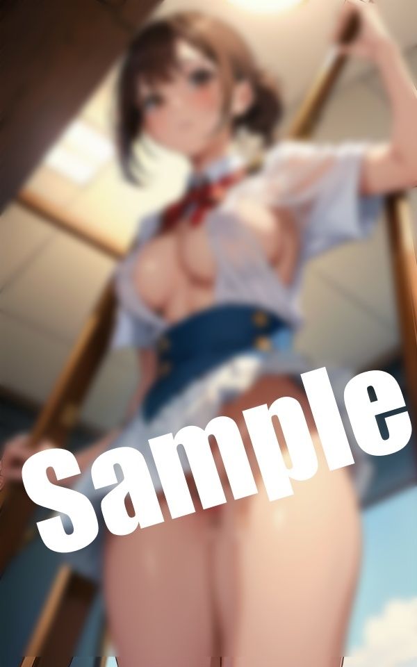 サンプル画像1:ノーパンを下から覗き見〜童顔の巨乳美女が恥ずかしい姿に…(露出系美女クラブ) [d_419207]