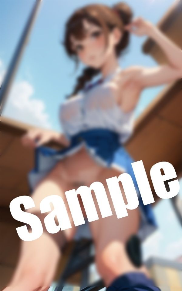 サンプル画像4:ノーパンを下から覗き見〜童顔の巨乳美女が恥ずかしい姿に…(露出系美女クラブ) [d_419207]