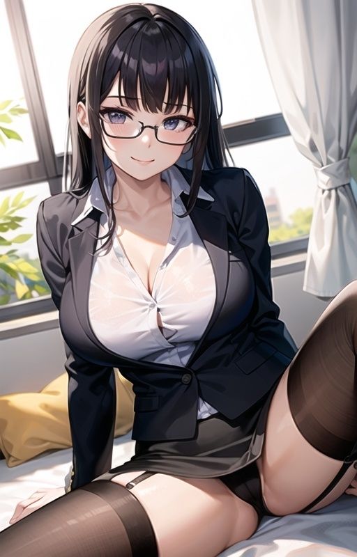 サンプル画像1:メガネが似合う女上司をお持ち帰り！着衣のままおまんこに中出し(ひだひだタコつぼ) [d_419215]