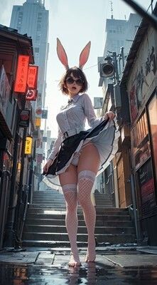 サンプル画像6:パンチラするバニーガール(kakikomiai) [d_419270]