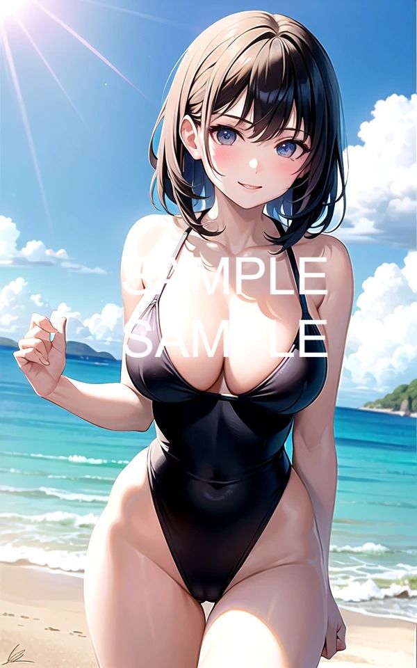 サンプル画像2:水着美女イラスト集02(ラテ) [d_419353]