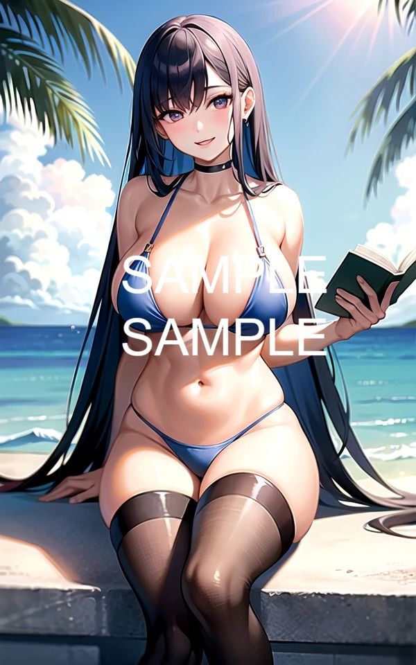 サンプル画像4:水着美女イラスト集02(ラテ) [d_419353]