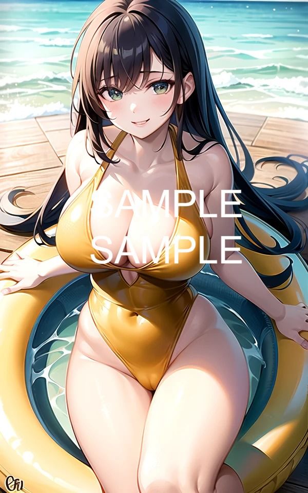 水着美女イラスト集02のサンプル画像 6