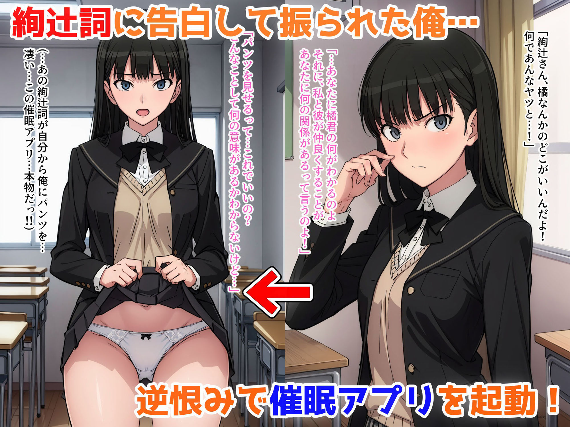 サンプル画像1:アマ●ミ催● 〜アイツのことが好きな美少女たちに催●アプリで処女NTR種付け！〜(ひげんじつ倶楽部) [d_419372]