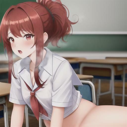 サンプル画像4:赤髪ポニーテールちゃんのどこでも露出！！(まんまんちん) [d_419441]