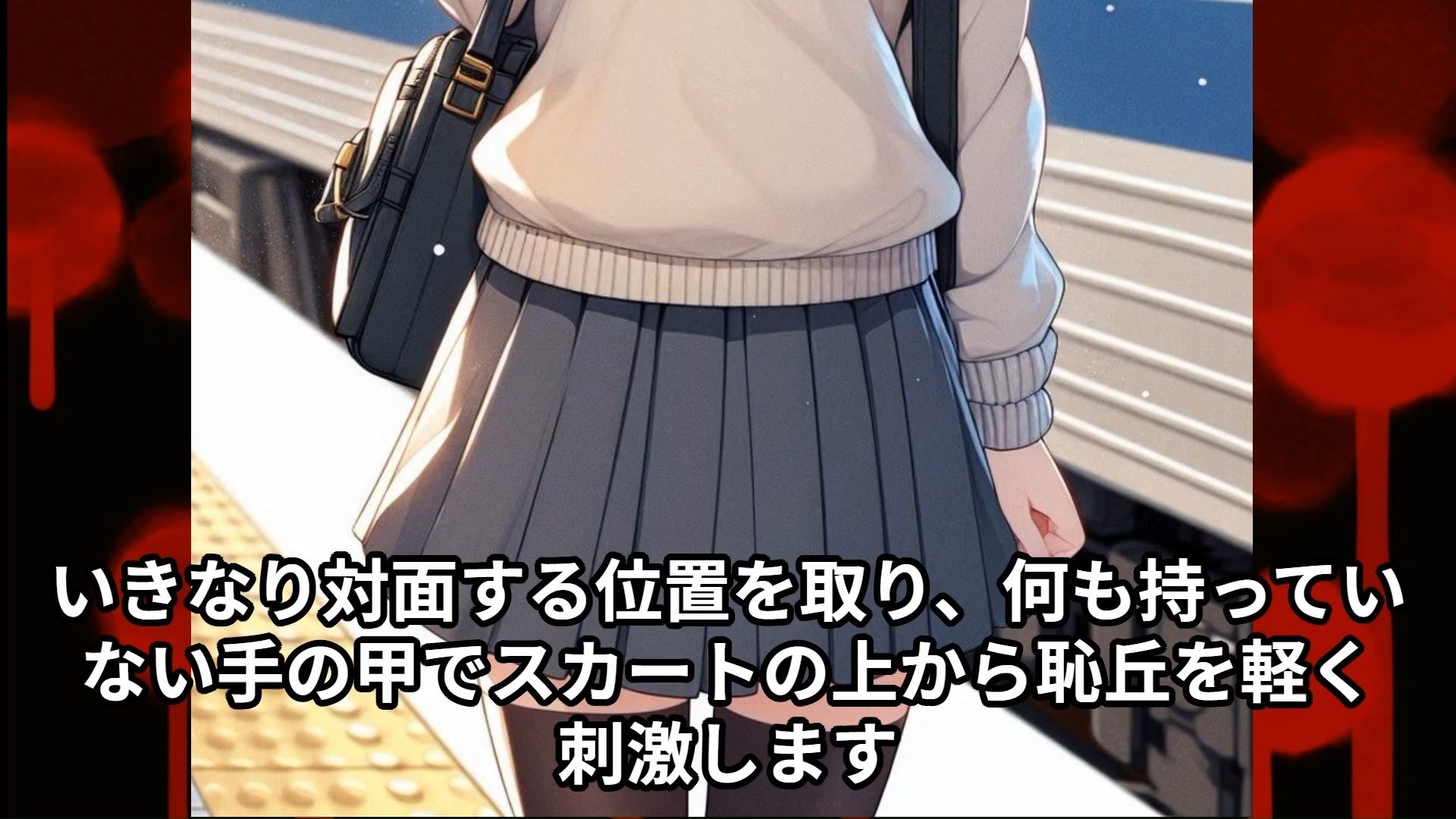 サンプル画像2:【J○痴●体験告白】修学旅行中の○○○○○が都会の慣れない満員電車で痴●に弄ばれる話(少女痴●体験告白) [d_419493]