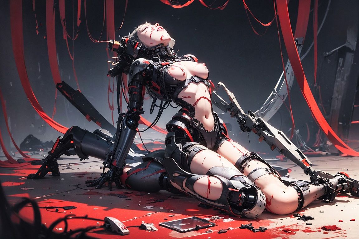 サンプル画像1:少女アンドロイドの最期(えーあい女の子) [d_419629]