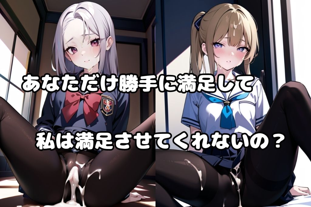 サンプル画像2:ぶっかけ黒パンストJKM字開脚(彩風  咲) [d_419692]