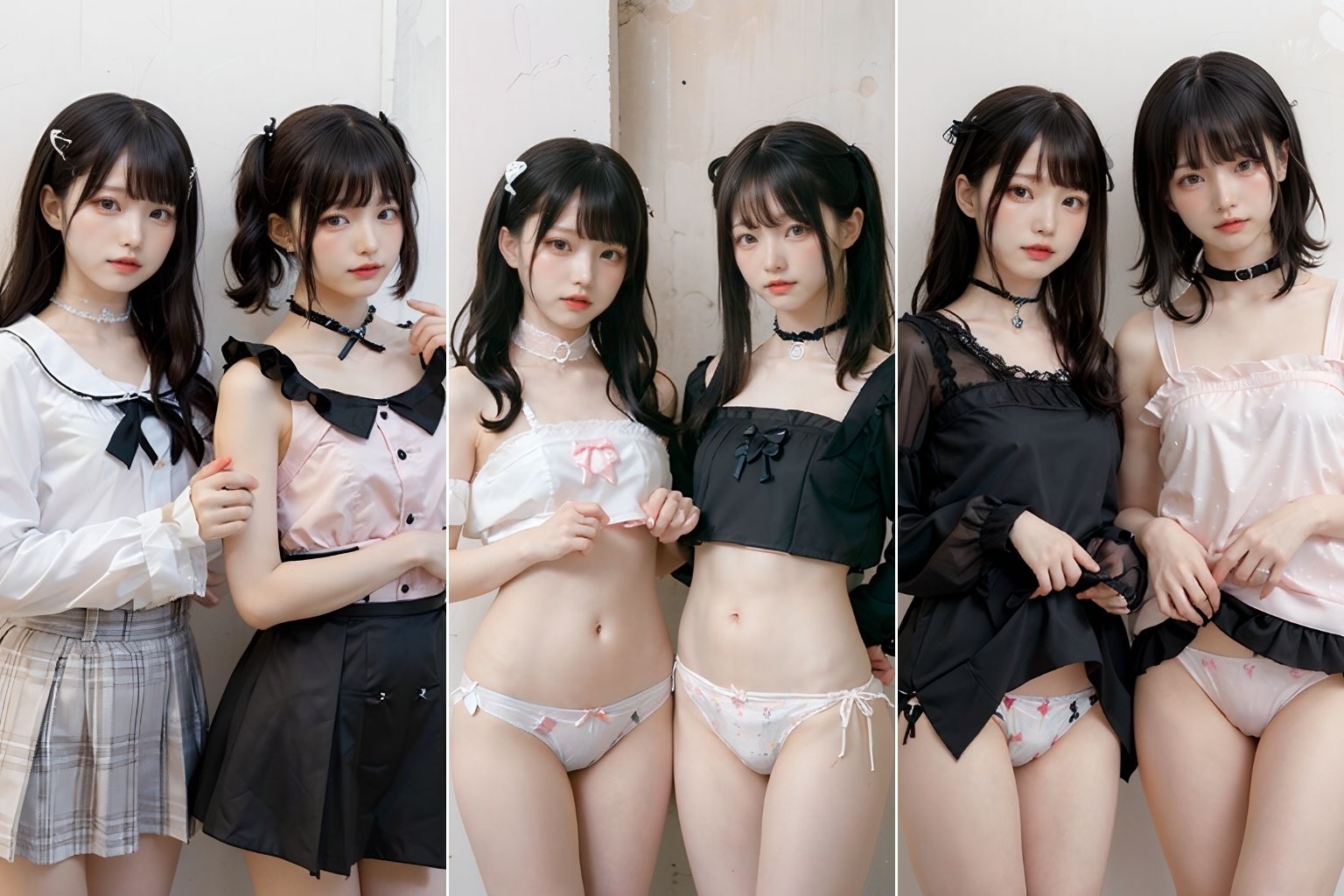 サンプル画像2:地雷系 トー横女子校生(AI販売プロジェクト) [d_419812]