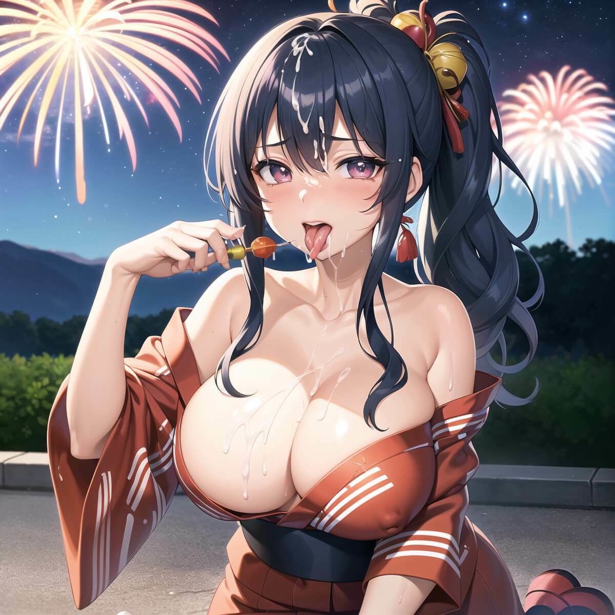 サンプル画像6:君と最後の夏祭り3【セリフ付き10枚付き！美麗画像400枚収録】(ほわいとえんじぇる) [d_420083]