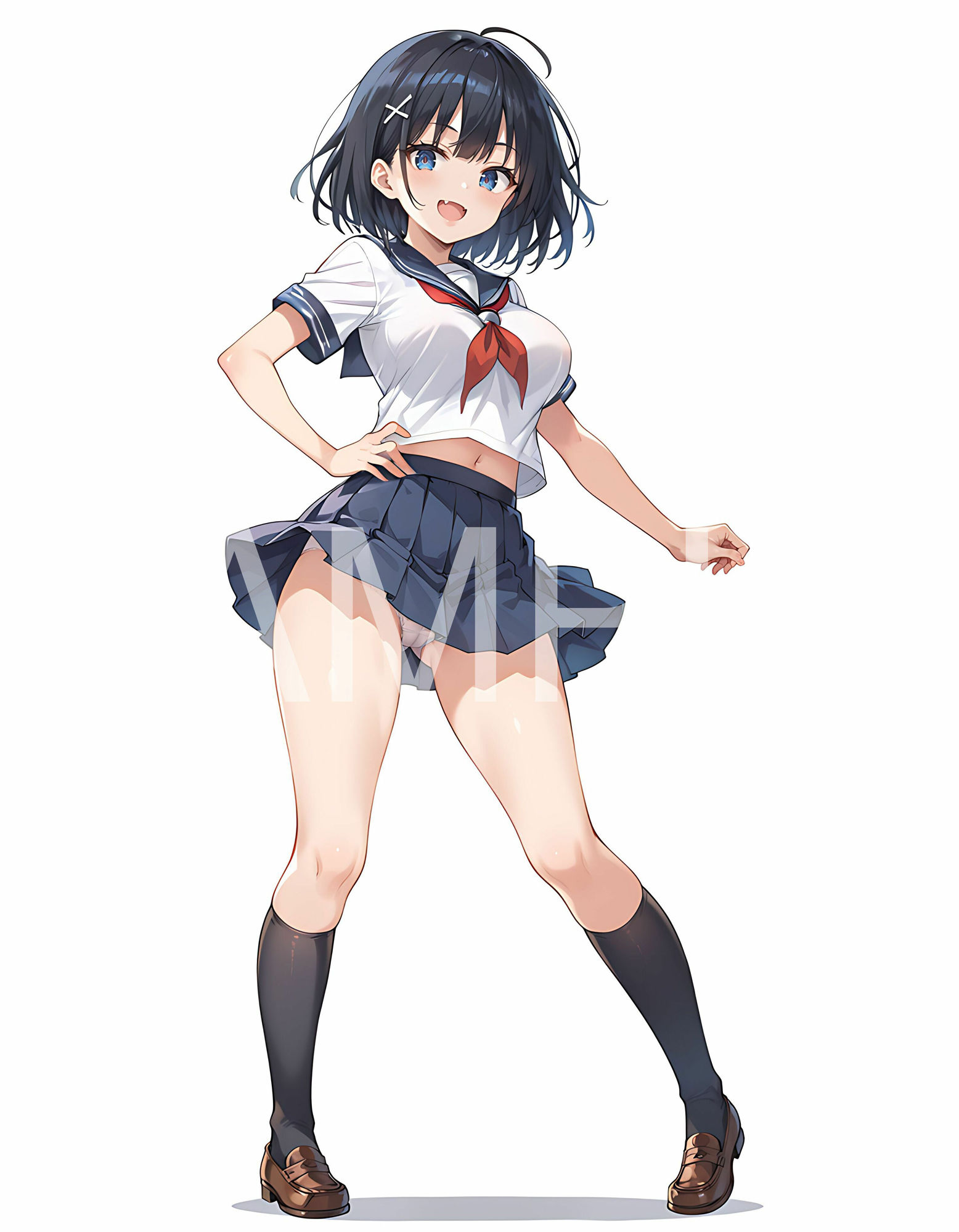 サンプル画像1:えちえち 美少女×ポーズ集 – 黒髪JK編 -(aiもちち) [d_420087]