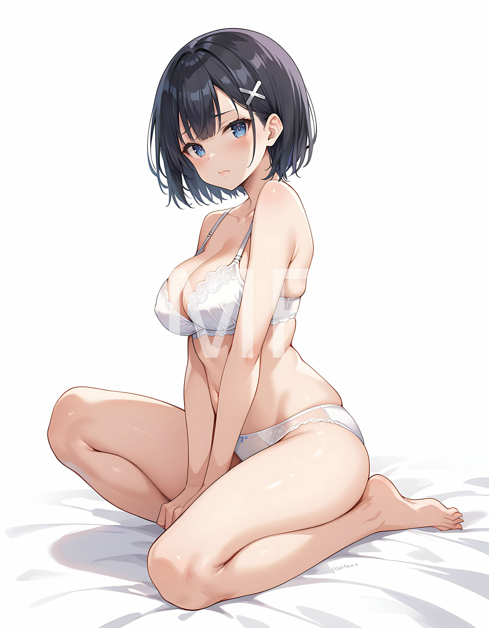 サンプル画像4:えちえち 美少女×ポーズ集 – 黒髪JK編 -(aiもちち) [d_420087]