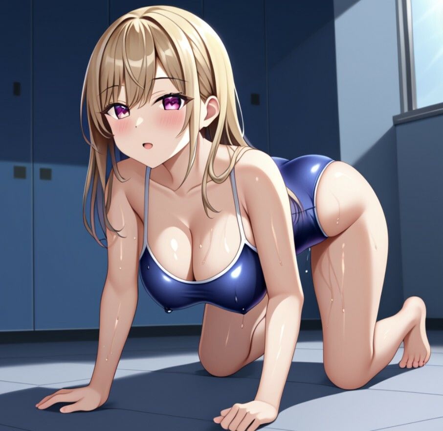 サンプル画像1:2人っきりのスク水四つん這い撮影会(天然人) [d_420167]