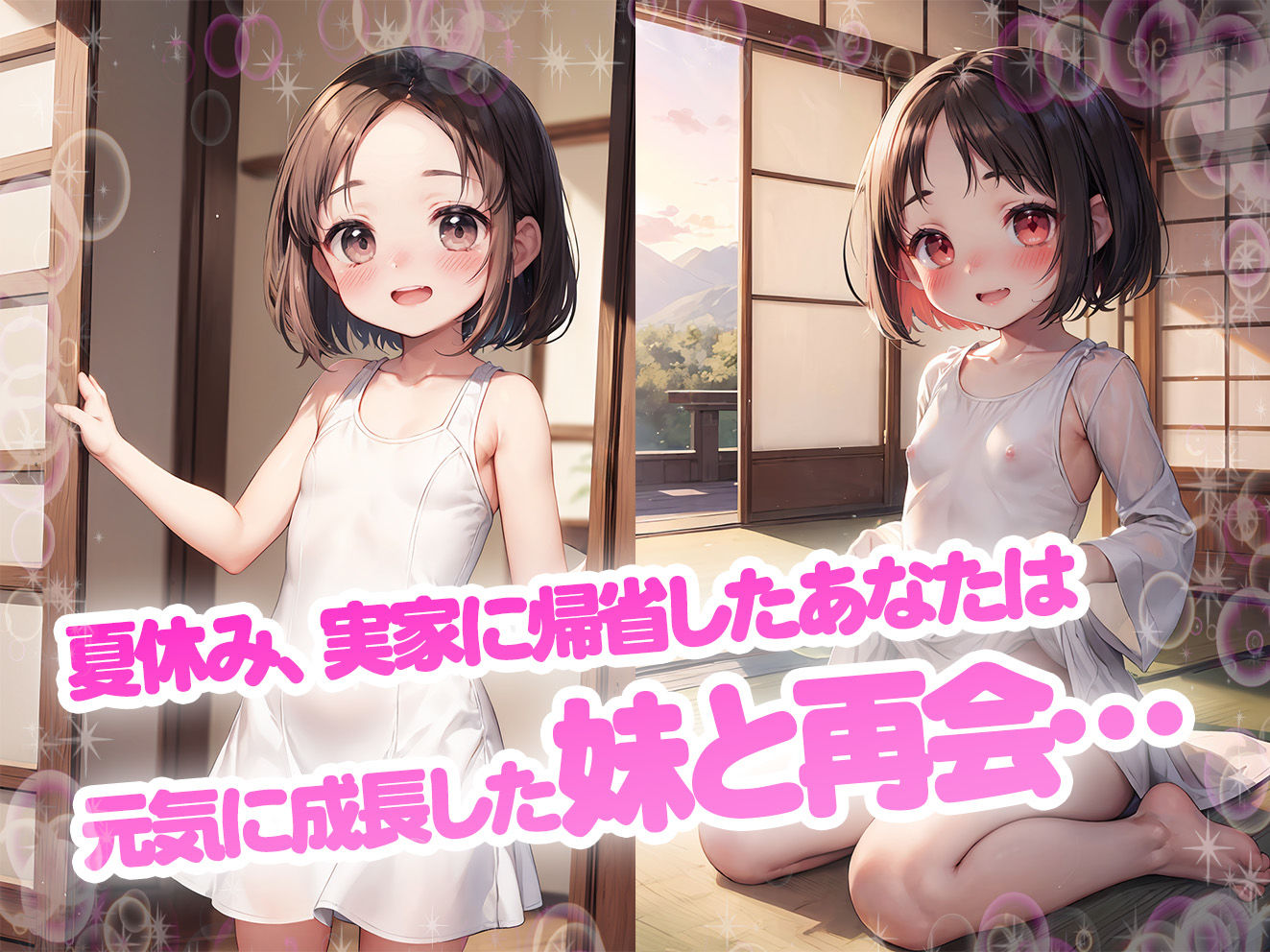 サンプル画像1:ロリっ子つるぺた！夏祭りに田舎の妹と再会中出しせっくす！(aiぴろり出版) [d_420283]