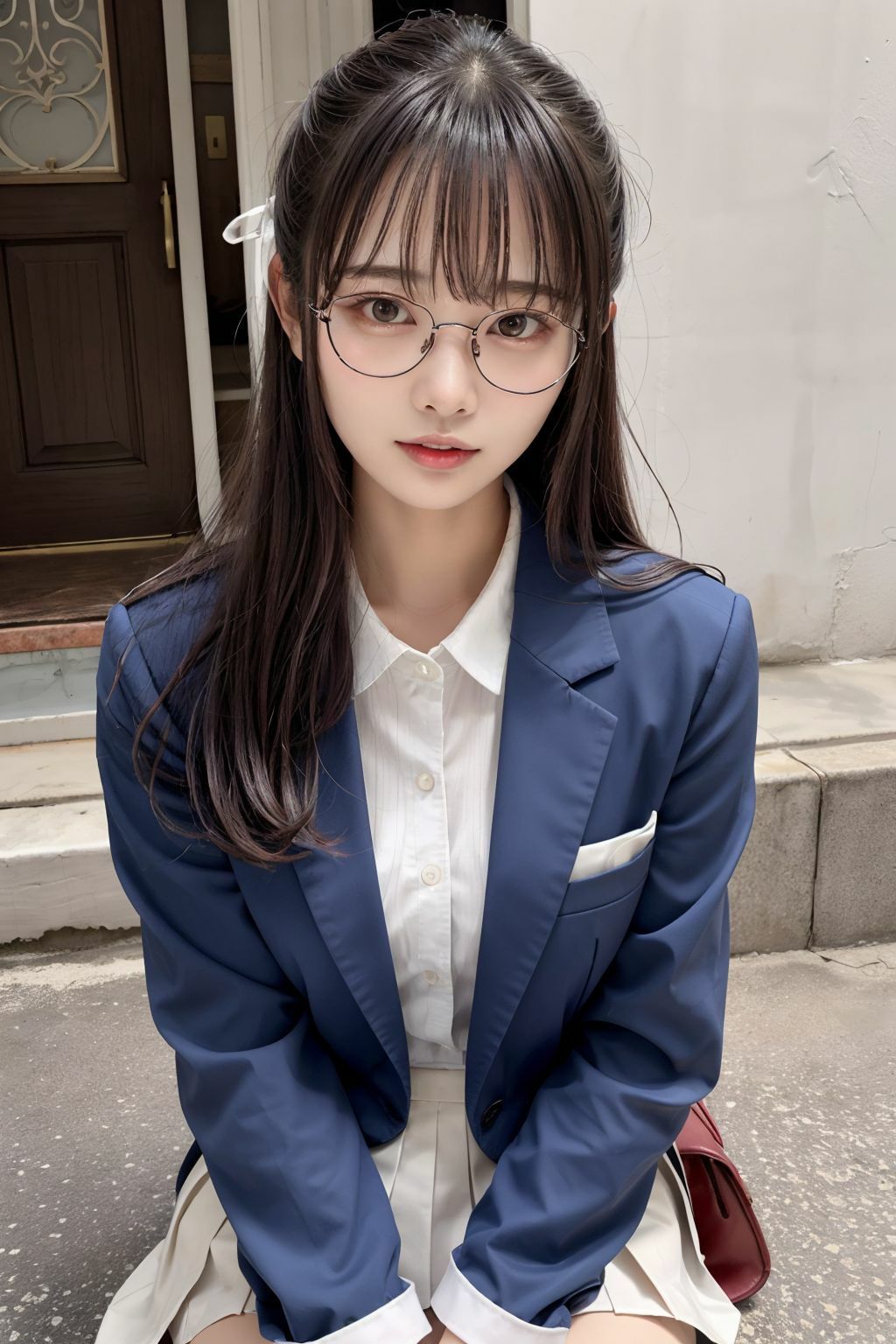 サンプル画像1:メガネ娘の生徒会長 素顔と体がエロ過ぎた件(星坂44) [d_420443]