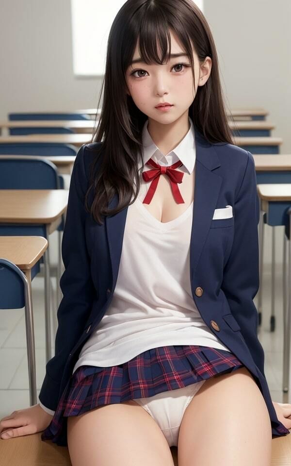 サンプル画像4:ブレザー制服パンチラ(AIラボ) [d_420513]