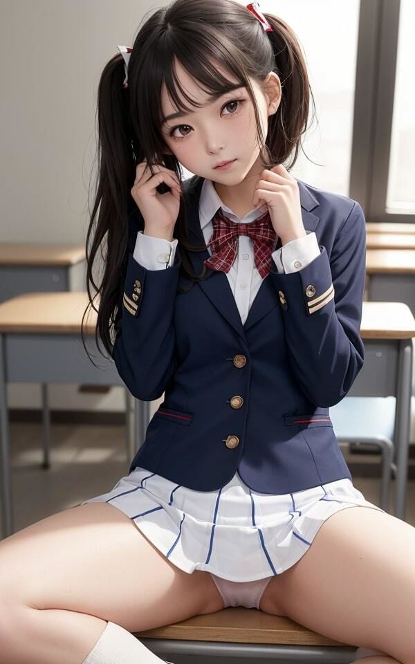 ブレザー制服パンチラのサンプル画像 6